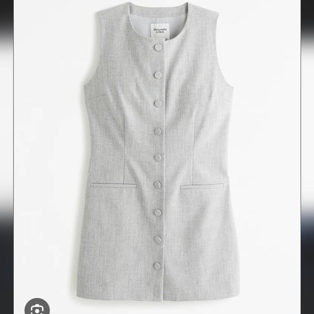 Abercrombie & Fitch Gray Sleeveless Sheath Dress